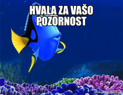 Dory from Nemo  (5 second memory)