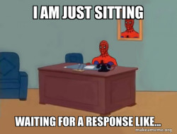I AM JUST SITTING WAITING FOR A RESPONSE 