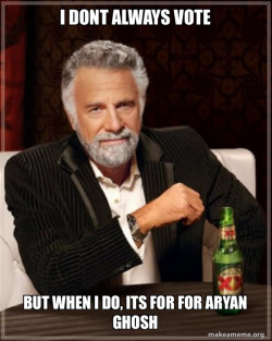 vote for aryan ghosh as rubrus house captain