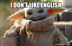 Baby Yoda looking at you