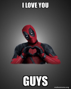 Deadpool Heart Hands