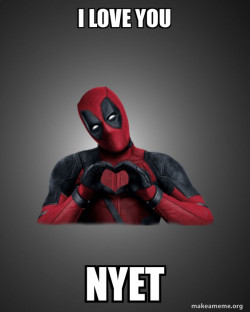 Deadpool Heart Hands