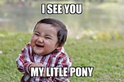 Evil, scheming toddler
