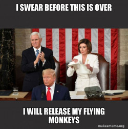Nancy Pelosi ripping Trump's speech up