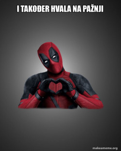 Deadpool Heart Hands