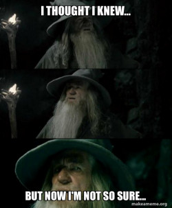 Confused Gandalf