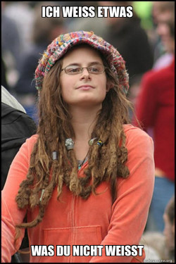 Female College Liberal - Bad Argument Hippie