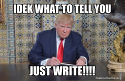 Donald Trump Writing Speech