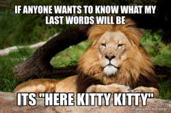 Contemplative Lion