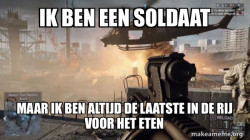 Een soldaat belike: