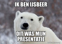 ik ben ijsbeer, dit was mijn presentatie