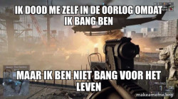 Ik eet een stof zuiger