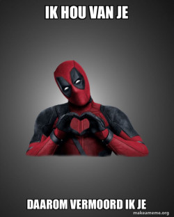 Deadpool Heart Hands