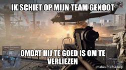 Een soldaat in de oorlog belike: