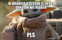 Baby Yoda looking at you