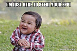 Evil, scheming toddler