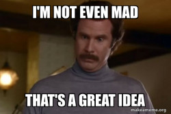 Ron Burgundy I am not even mad or That's amazing (Anchorman)