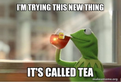 Kermit Drinking Tea