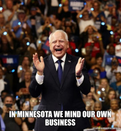 Happy Tim Walz