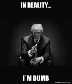 Trump Sitting In Chair - I Am In Their Way