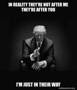 Trump Sitting In Chair - I Am In Their Way