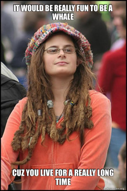 Female College Liberal - Bad Argument Hippie