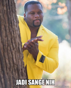 Anthony Adams in Yellow Suit Rubbing Hands