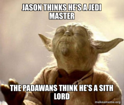 yoda tells jason that he is a child predator, and that even the dark side will not accept him
