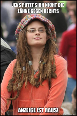Female College Liberal - Bad Argument Hippie