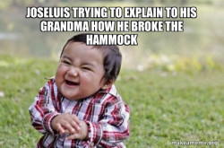 Evil, scheming toddler