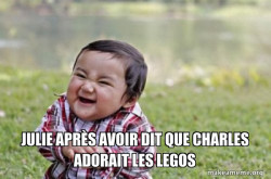 Evil, scheming toddler