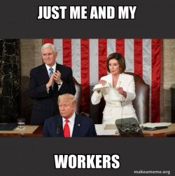 Nancy Pelosi ripping Trump's speech up