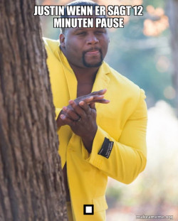 Anthony Adams in Yellow Suit Rubbing Hands