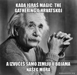 meme about magic the gathering the card game but conneted to the country of croatia in coratian language 