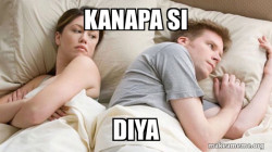 Couple thinking in bed