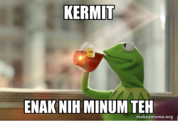 Kermit Drinking Tea