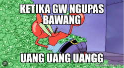 Ngupas bawang dapet 700 rb per gram