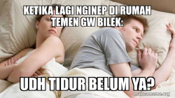 Couple thinking in bed