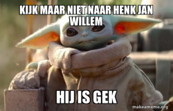 Baby Yoda looking at you