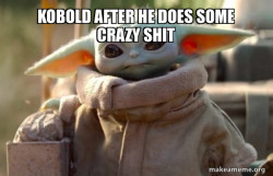 Baby Yoda looking at you