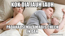 Couple thinking in bed