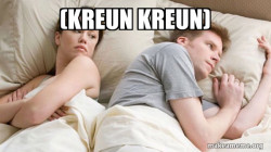 Couple thinking in bed