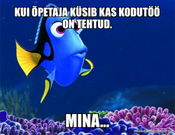 Dory from Nemo  (5 second memory)