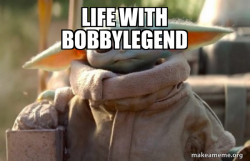Baby Yoda looking at you
