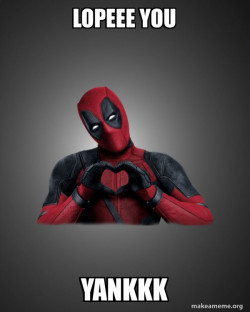 Deadpool Heart Hands
