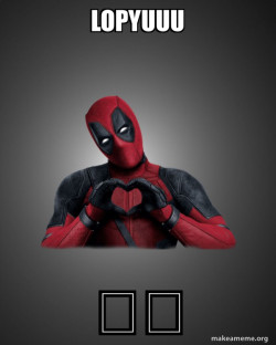 Deadpool Heart Hands