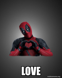 Deadpool Heart Hands