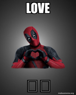 Deadpool Heart Hands