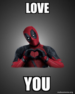 Deadpool Heart Hands