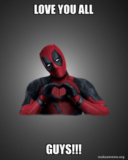 Deadpool Heart Hands